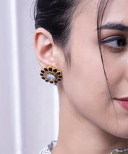 Load image into Gallery viewer, American Diamond Black Diamonds Flower Earring