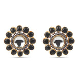 American Diamond Black Diamonds Flower Earring