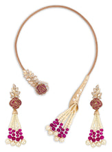 Load image into Gallery viewer, Pink Moissanite Hasli set with earrings