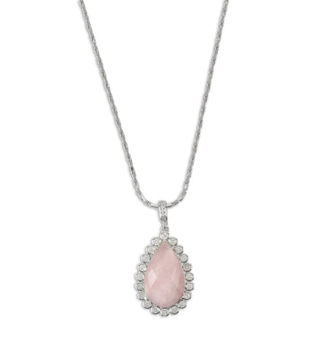 Natural Pink stone American diamond pendent