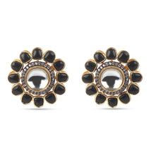Load image into Gallery viewer, American Diamond Black Diamonds Flower Earring