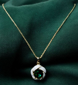 Floral Green Emerald Enchant Set