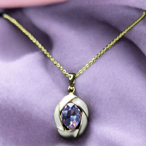 Enamel Blue sapphire stone Necklace set