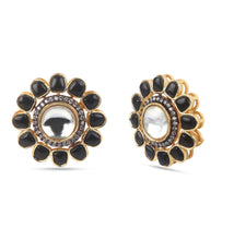 Load image into Gallery viewer, American Diamond Black Diamonds Flower Earring