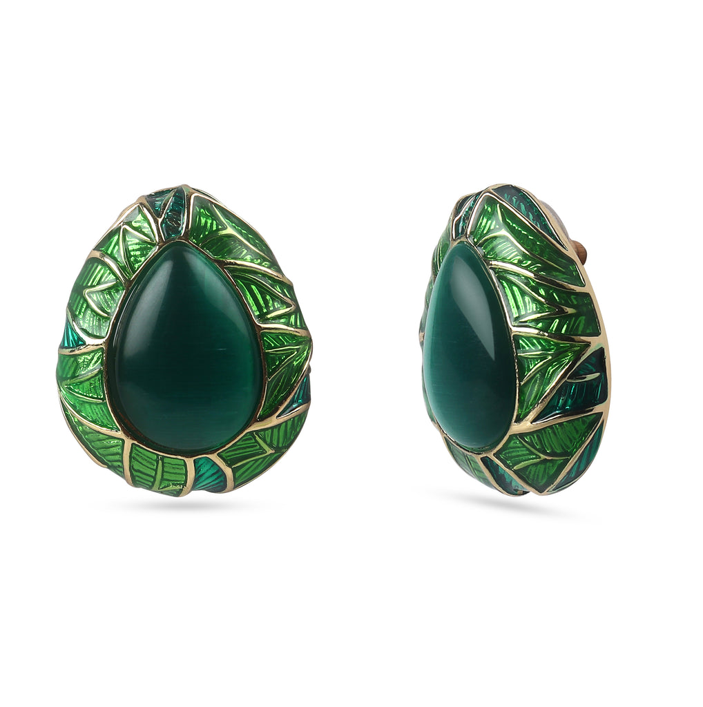 Turkish Green and Golden Maritza Earring