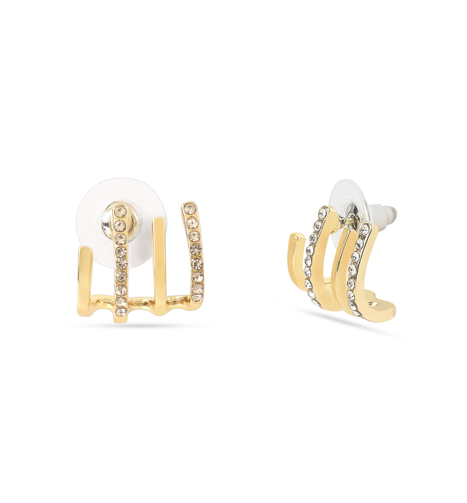 Anti-Tarnish Gold-Plated American Diamond Earring