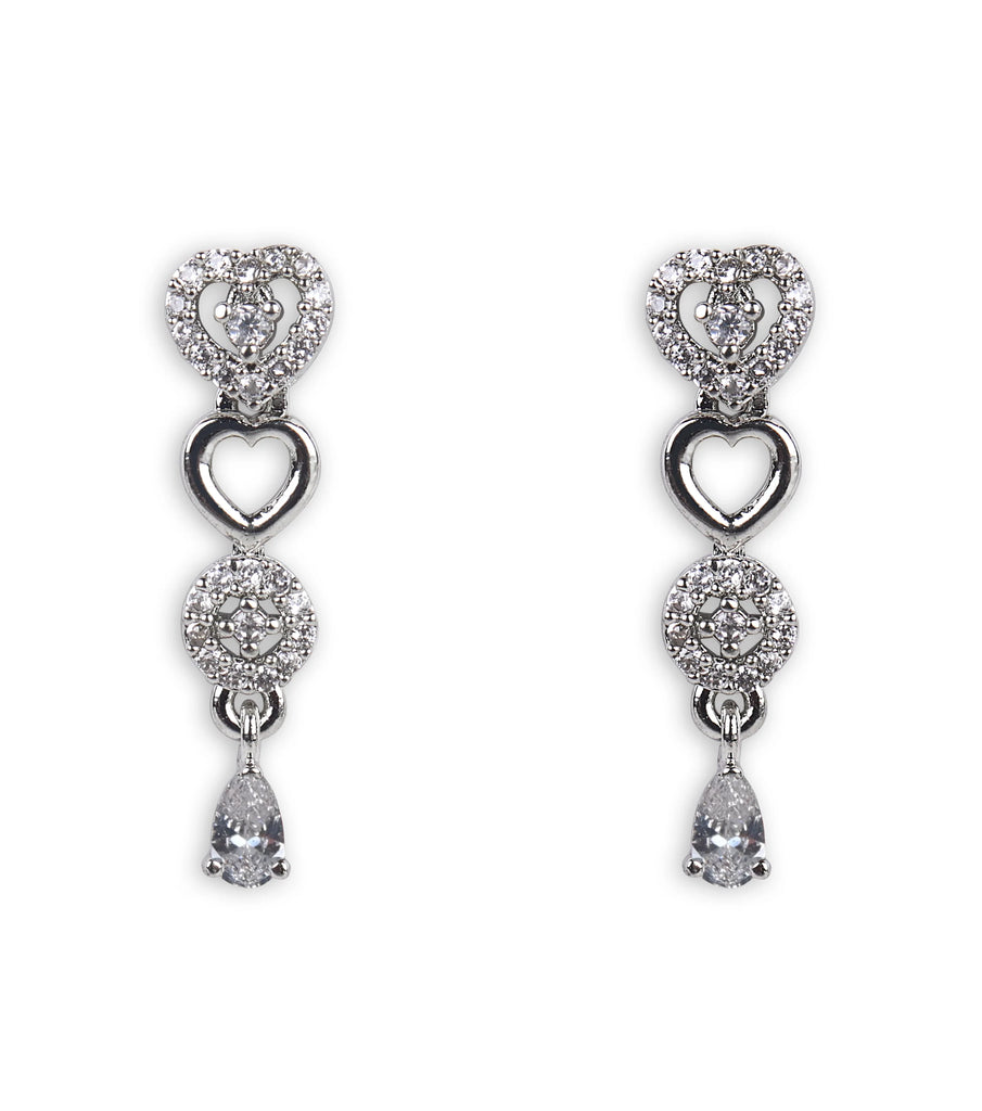 American Diamond Heart shape Necklace Set