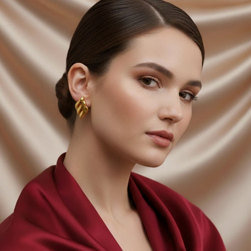 Regal Wave Earrings