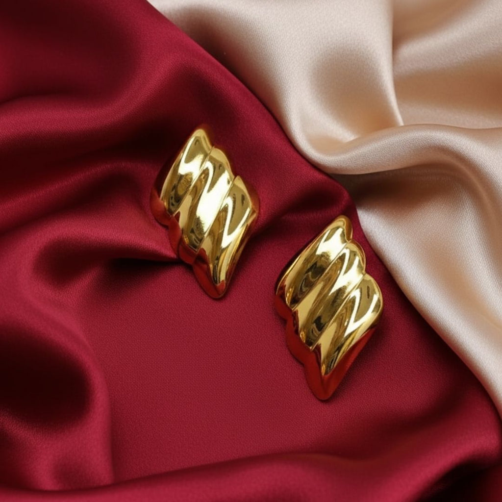 Regal Wave Earrings