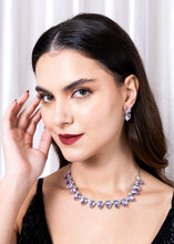 Load image into Gallery viewer, Swarovski purple shade Necklace Set