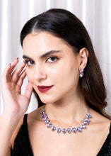 Load image into Gallery viewer, Tasmaye Celestia purple shade Necklace Set