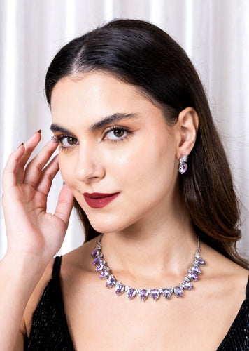 Tasmaye Celestia purple shade Necklace Set