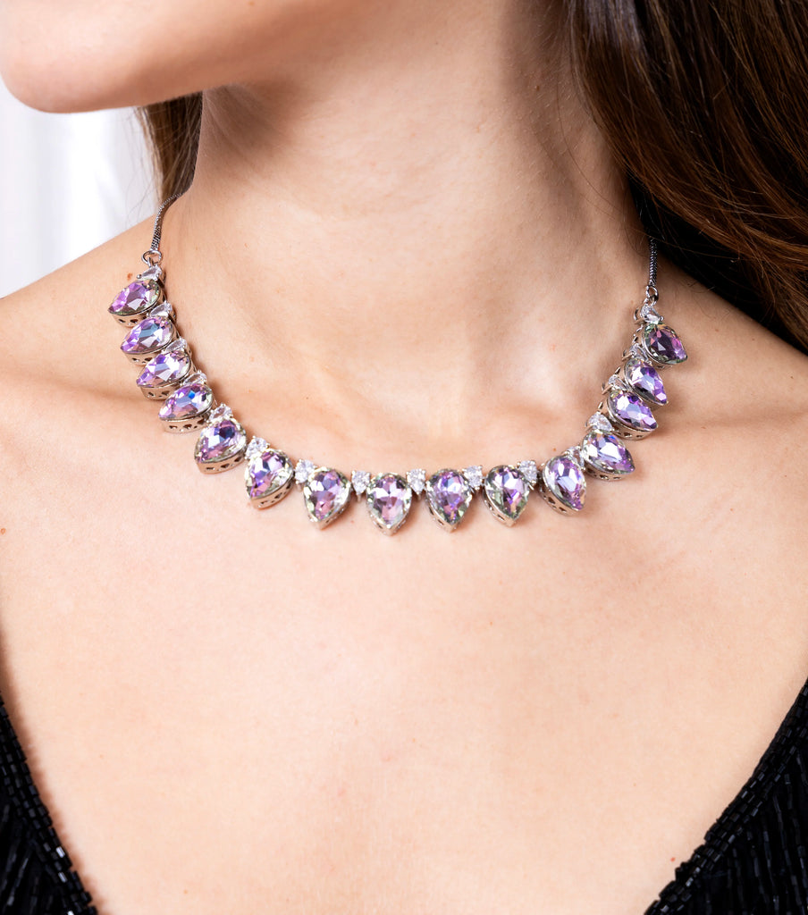 Swarovski purple shade Necklace Set