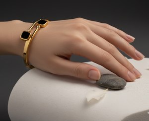 Noir Luxe Dual Charm Bracelet