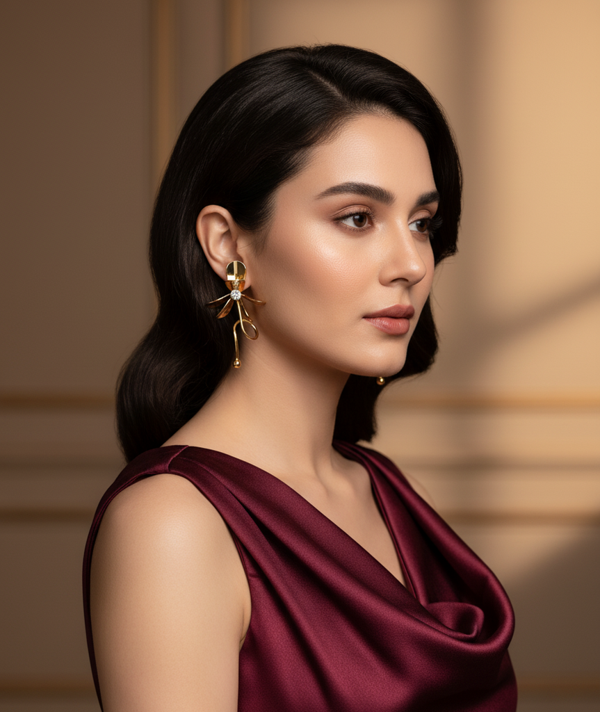 Golden Bloom Petal Earrings