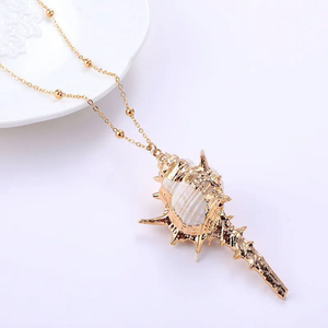 Gold plated seashell pendant