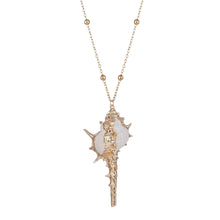 Load image into Gallery viewer, Gold plated seashell pendant