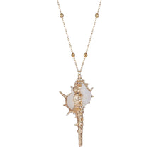 Load image into Gallery viewer, Gold plated seashell pendant
