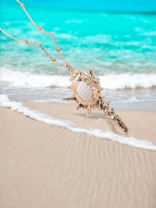Gold plated seashell pendant