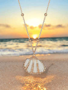 Gold plated seashell pendant