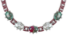 Load image into Gallery viewer, Metallic Dubllet Multi Colour Necklace Set