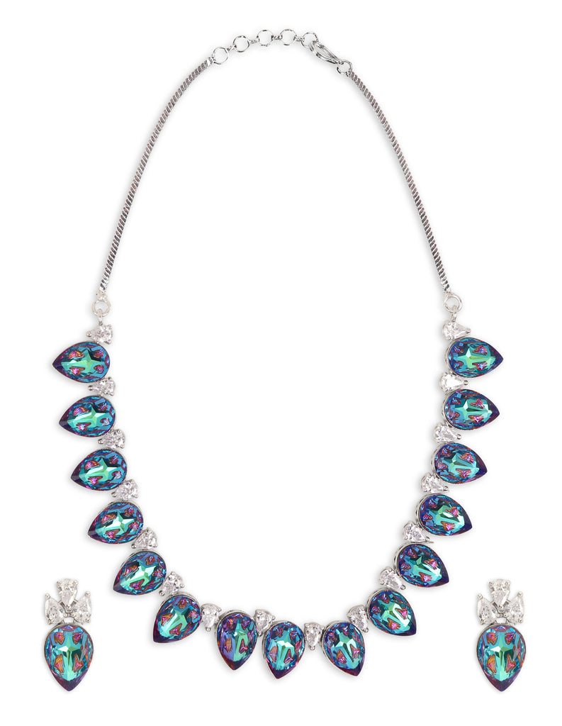 Swarovski Dual shade Necklace Set