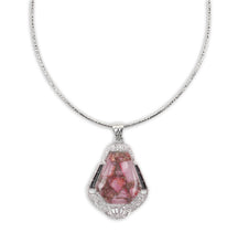 Load image into Gallery viewer, Red Pota Stone Swarovski Pendant Set