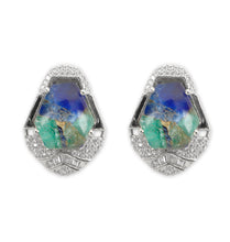 Load image into Gallery viewer, Royal Blue and Sea Green Pota Stone Necklace Set