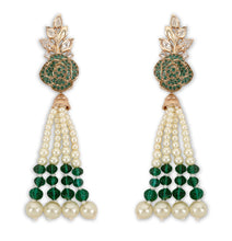 Load image into Gallery viewer, Green Moissanite Hasli set with earrings