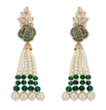 Load image into Gallery viewer, Green Moissanite Hasli set with earrings