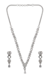 American Diamond Heart shape Necklace Set