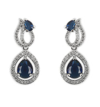 Load image into Gallery viewer, American Diamond Elegant Royal Blue Necklace Set