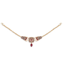 Load image into Gallery viewer, Luxe Gold Plated Kundan Stone With Maroon Beads Bridal Set