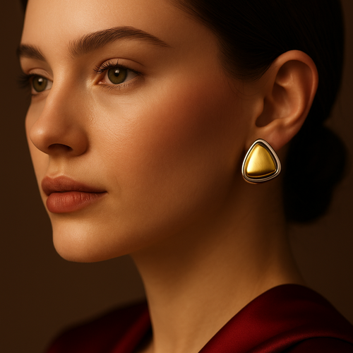 GeoLuxe Dual-Tone Earrings