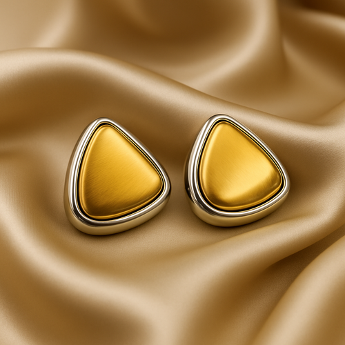 GeoLuxe Dual-Tone Earrings