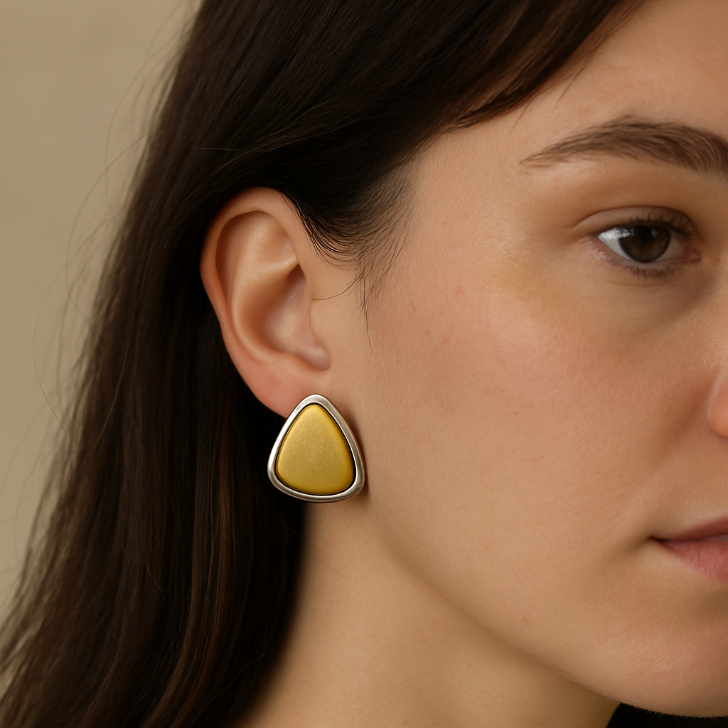 GeoLuxe Dual-Tone Earrings