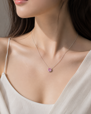 The Rose Aura Solitaire Pendant