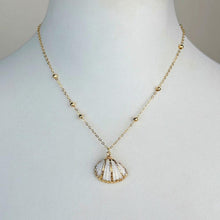 Load image into Gallery viewer, Gold plated seashell pendant