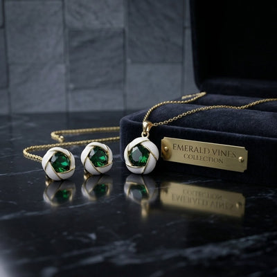 Floral Green Emerald Enchant Set